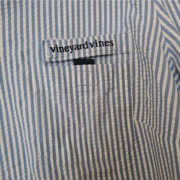 SOLD!!! VINEYARD VINES PERFORMANCE Seersucker Harbor Shirt Dress - Size 16 - Picture 7 of 10